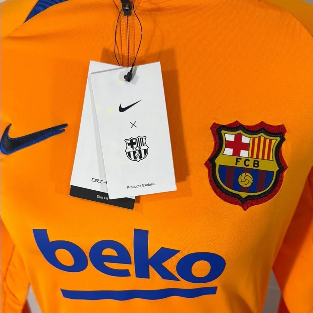 Nike Women’s FC Barcelona Orange Long Sleeve Jersey S NWT